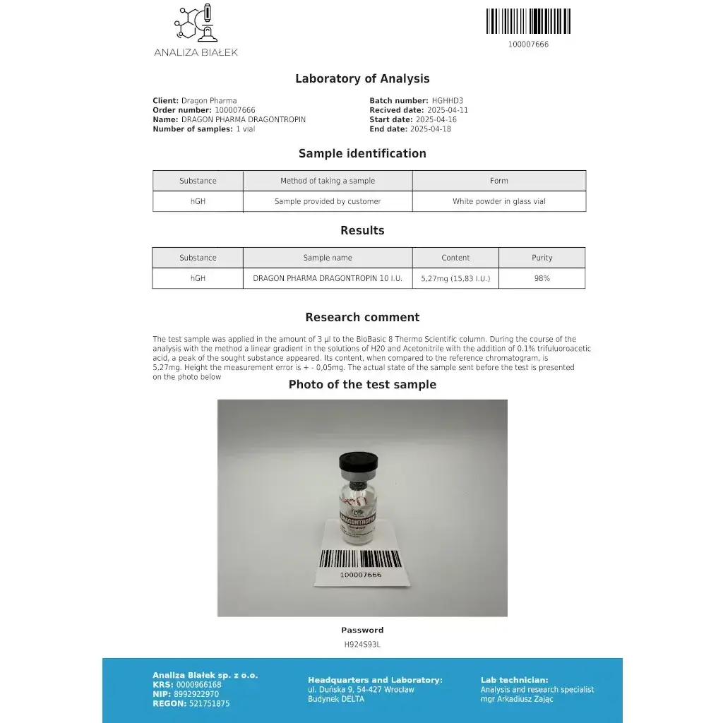 Dragontropin HGH 100 IU